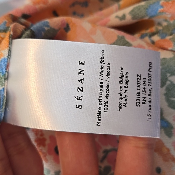 Sezane Lara Floral Multicolor Blouse - Picture 5 of 6